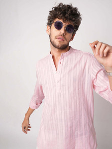 VASTRADO Men Striped A-line Kurta