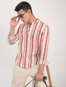 VASTRADO Men Striped Straight Kurta