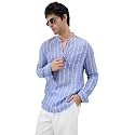VASTRADO Steel Blue Striped Kurta RK5411A