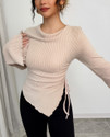 VASTRAM Casual Flared Sleeves Solid Women Beige