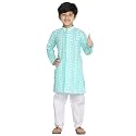 VASTRAMAY Boy's Cotton Printed Kurta Pyjama Set