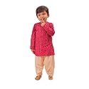 VASTRAMAY Boys39 Bandhani Kurta amp Patiyala Set