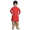 VASTRAMAY Boys39 Bandhani Kurta amp Patiyala Set