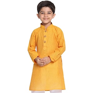 VASTRAMAY Boys Cotton Regular Fit Solid Regular