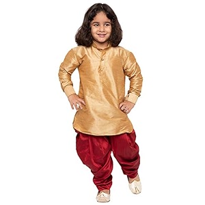 vastramay boys linen cotton kurta set for independence day celebrations- digital floral print ethnic wear with mandarin collar