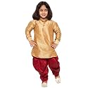 Vastramay Boys Linen Cotton Kurta Set for Independence Day Celebrations- Digital Floral Print Ethnic Wear with Mandarin Collar