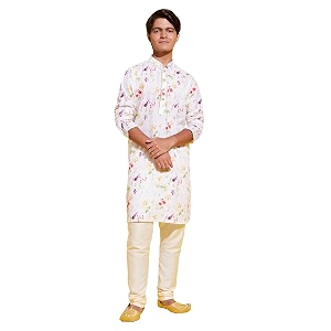 vastramay boys yuva boys39 multicolor-base-cream cotton blend kurta pyjama set