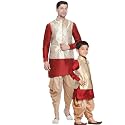 VASTRAMAY Cotton Silk Blend Boys Kurta Set