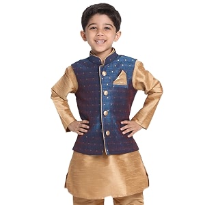 jbn creation boys39 persian blue and rose gold silk blend nehru jacket_vasbj009bu_24