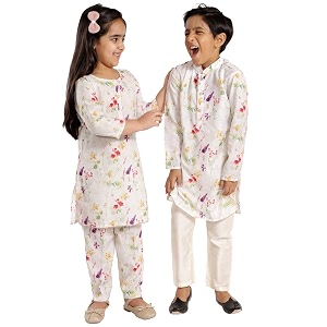 vastramay girl39s cotton solid clothing set