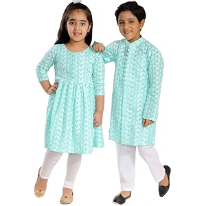 vastramay girl39s cotton solid clothing set