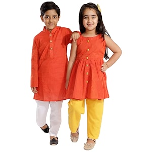 vastramay girl39s cotton solid clothing set