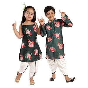 vastramay girl39s cotton solid clothing set