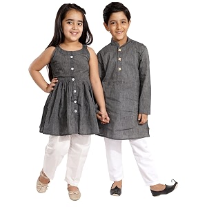 vastramay girl39s cotton solid clothing set
