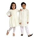 VASTRAMAY Girl's Cotton Solid Clothing Set