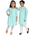 VASTRAMAY Girl's Cotton Solid Clothing Set