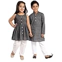 VASTRAMAY Girl's Cotton Solid Clothing Set