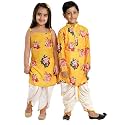 VASTRAMAY Girl's Cotton Solid Clothing Set