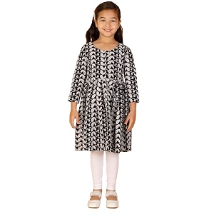 VASTRAMAY Girls Cotton Kurta Set - Chikankari