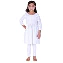 VASTRAMAY Girls Cotton Kurta Set - Chikankari
