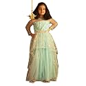 VASTRAMAY Girls Net Floral Lehenga Set