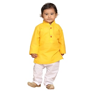 vastramay infant boys yellow and white cotton blend kurta pyjama set_vshisbk066ywnpwh_20