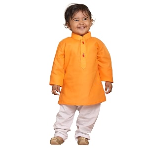 vastramay infant boys orange and white cotton blend kurta pyjama set_vshisbk066ornpwh_20