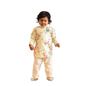 Vastramay Infant Boys Multicolor Muslin Cotton Kurta