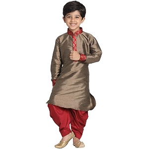 VASTRAMAY Boy Silk Blend Solid JBN Creation