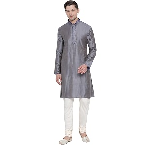 VASTRAMAY Mens Beige Cotton Kurta and Pyjama
