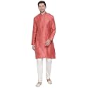 VASTRAMAY Men39s Beige Cotton Kurta and Pyjama