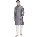 VASTRAMAY Men39s Beige Cotton Kurta and Pyjama