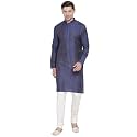 VASTRAMAY Men39s Beige Cotton Kurta and Pyjama