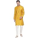VASTRAMAY Men39s Beige Cotton Kurta and Pyjama