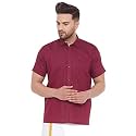 VASTRAMAY Men39s Cotton Blend Solid Regular Fashion