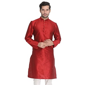 vastramay men39s cotton silk blend kurta
