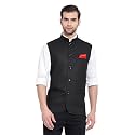 VASTRAMAY Men39s Cotton Silk Nehru Jacket 