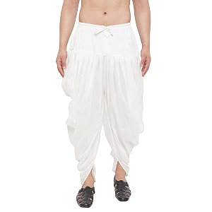 vastramay mens silk blend white dhoti - comfort classic design for festivals amp independence day  stylish cowl pattern machine weave dhoti ethnic indian wear for men vasmcd007wh_f