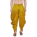 VASTRAMAY Men's Black Cowl Dhoti - Stylish Cowl Pattern Green Dhoti In Dhupion Silk Blend Fabric, Ethnic Wear for Festivals, Weddings