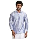 VASTRAMAY Men39s Ethnic Silk Blend Shirt Full