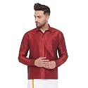 VASTRAMAY Men39s Ethnic Silk Blend Shirt Full