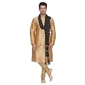 VASTRAMAY Men39s Maroon Silk Blend Kurta Pyjama