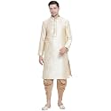VASTRAMAY Men39s Royal Blue Cotton Silk Blend