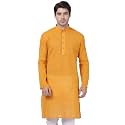 Vastramay Men39s Yellow Pure Cotton Kurta -