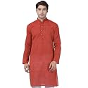 VASTRAMAY Men39s Royal Blue Pure Cotton Kurta