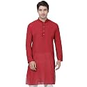 VASTRAMAY Men39s Royal Blue Pure Cotton Kurta