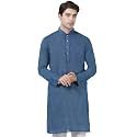 VASTRAMAY Men39s Royal Blue Pure Cotton Kurta