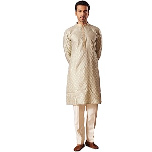 VASTRAMAY Mens Silk Blend Kurta and Pyjama