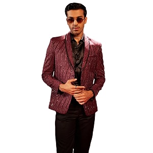 vastramay mens vastramay men39s maroon silk blend blazer_vshrmct028ma_36