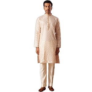 VASTRAMAY Mens Silk Blend Kurta and Pyjama